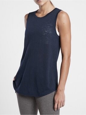 Athleta Sleeveless Knit Tank Top Black Size SP